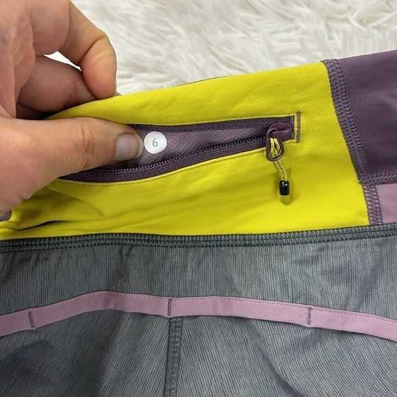 Lululemon Run Times Short Heathered Slate / Mauvelous / Fa14 Quilt 27 - Picture 6 of 7